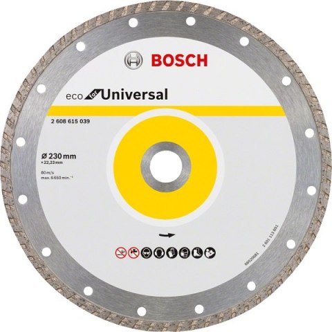 TARCZA DIAMENTOWA BUDOWLANA ECO TURBO 230MM BOSCH TARCZA DIAMENTOWA BUDOWLANA ECO TURBO 230MM BOSCH