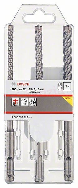 ZESTAW 3-CZĘŚCIOWY WIERTEŁ DO MŁOTÓW SDS-PLUS-5X 6/8/10*160 BOSCH ZESTAW 3-CZĘŚCIOWY WIERTEŁ DO MŁOTÓW SDS-PLUS-5X 6/8/10*160 BOSCH