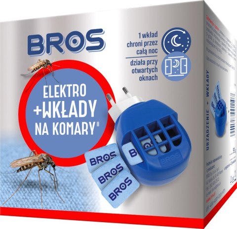 ELEKTROFUMIGATOR +10 WKŁADÓW NA KOMARY BROS ELEKTROFUMIGATOR +10 WKŁADÓW NA KOMARY BROS