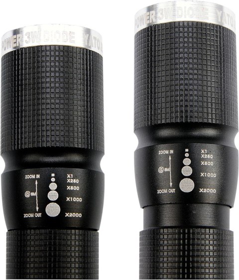METALOWA LATARKA Z DIODĄ CREE 100*25MM YATO METALOWA LATARKA Z DIODĄ CREE 100*25MM YATO