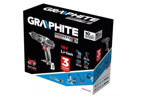 WIERTARKO-WKRĘTARKA AKU. BEZSZCZ Z UDAREM ENERGY+18V BEZ.AKU GRAPHITE WIERTARKO-WKRĘTARKA AKU. BEZSZCZ Z UDAREM ENERGY+18V BEZ.AKU GRAPHITE