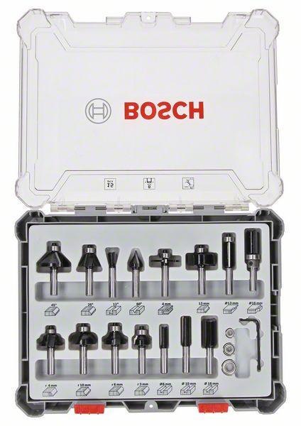 ZESTAW FREZÓW 15 SZT. UCHWYT 8MM BOSCH ZESTAW FREZÓW 15 SZT. UCHWYT 8MM BOSCH