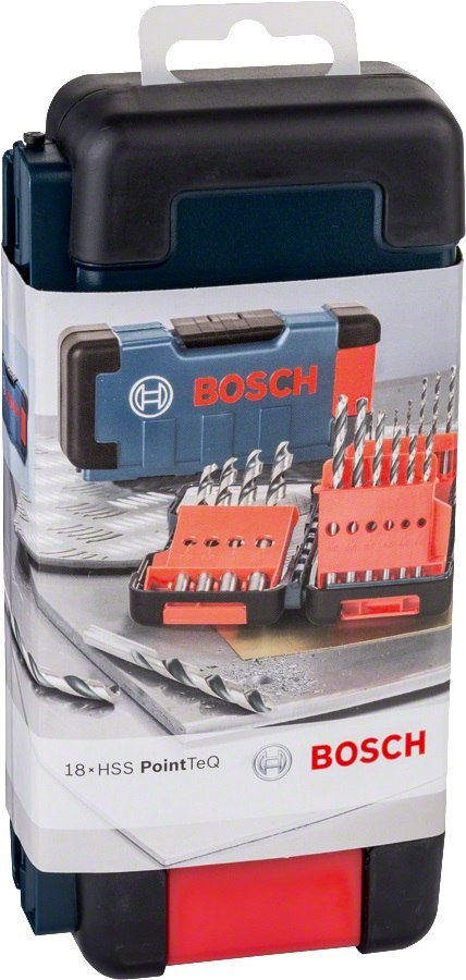 ZESTAW WIERTEŁ 18 SZT. POINTTEQ DO METALU 1-10MM BOSCH ZESTAW WIERTEŁ 18 SZT. POINTTEQ DO METALU 1-10MM BOSCH