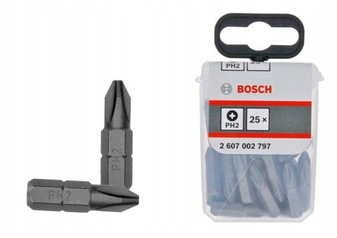 BIT, GROT, KOŃCÓWKA PH2 25MM EXH 25PCS BOSCH BIT, GROT, KOŃCÓWKA PH2 25MM EXH 25PCS BOSCH