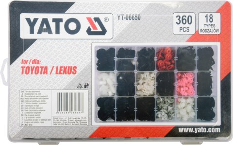 KOMPLET SPINEK SAMOCHODOWYCH TOYOTA/LEXUS 360SZT YATO KOMPLET SPINEK SAMOCHODOWYCH TOYOTA/LEXUS 360SZT YATO