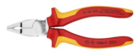 SZCZYPCE UNIWERSALNE VDE 1000V 160MM KNIPEX SZCZYPCE UNIWERSALNE VDE 1000V 160MM KNIPEX