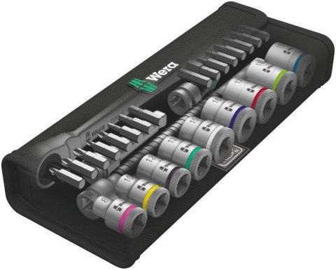 ZESTAW KLUCZY NASADOWYCH 3/8''ZYKLOP METAL,+GRZECHOTKA 29CZ. WERA ZESTAW KLUCZY NASADOWYCH 3/8''ZYKLOP METAL,+GRZECHOTKA 29CZ. WERA